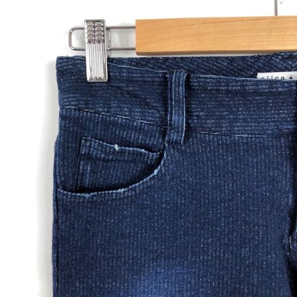 Alice + Olivia Skinny Zip Ankle Dark Wash Jeans  0 - Picture 3 of 16